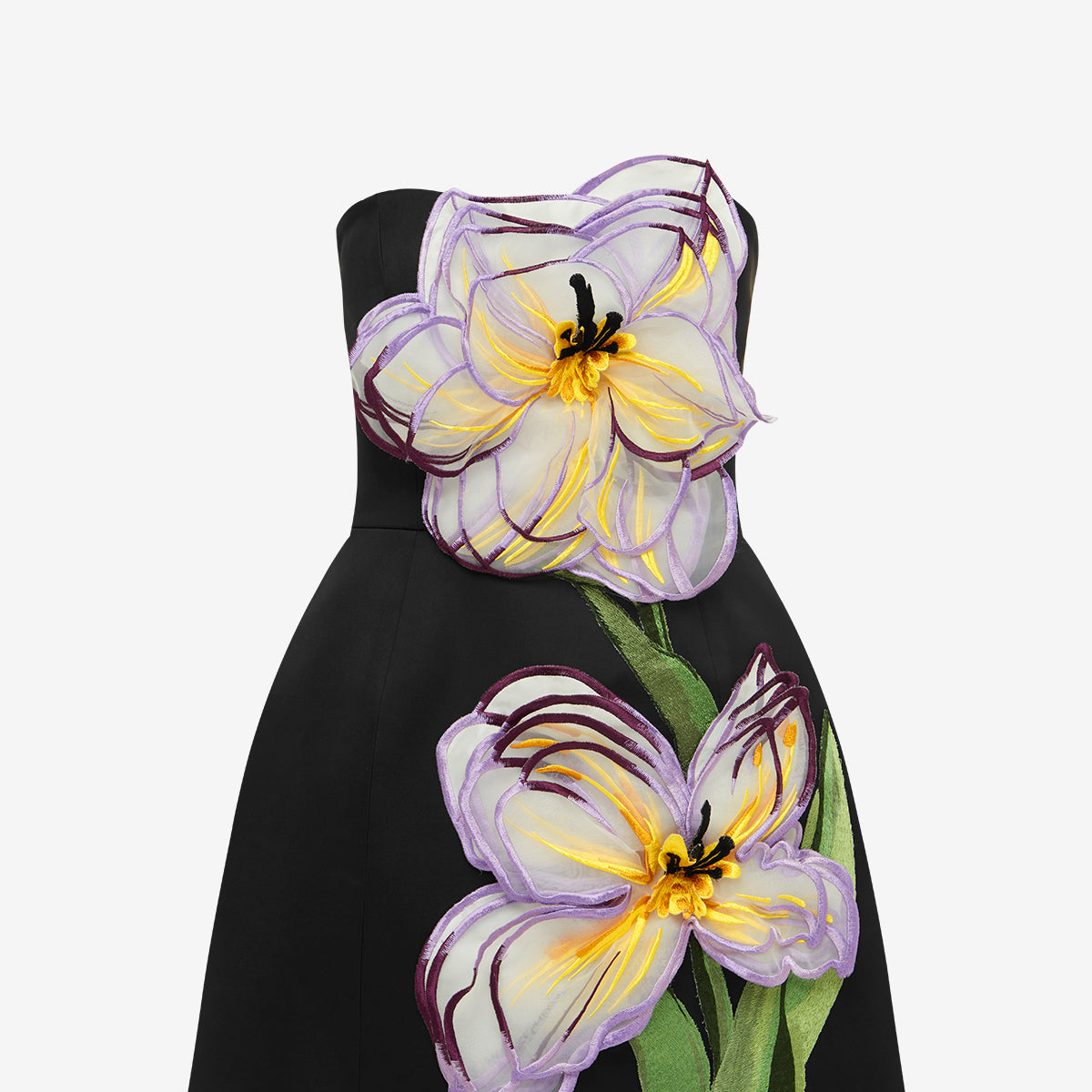 knee length dresses for ladies Leo Lin Rosario Applique Floral Bustier Mini Dress main image 1