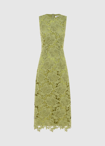 Serena Lace Midi Dress - Olive