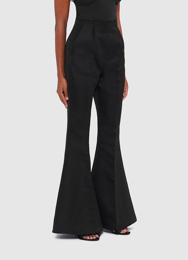 Exclusive Leo Lin Maya Flared Pants - Ebony