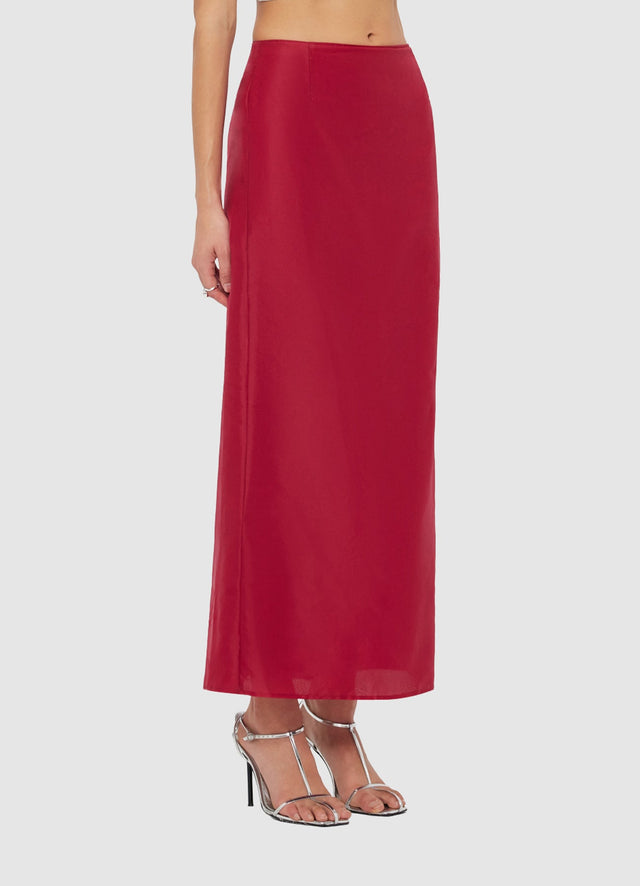 Exclusive Leo Lin Jing Maxi Skirt in Garnet