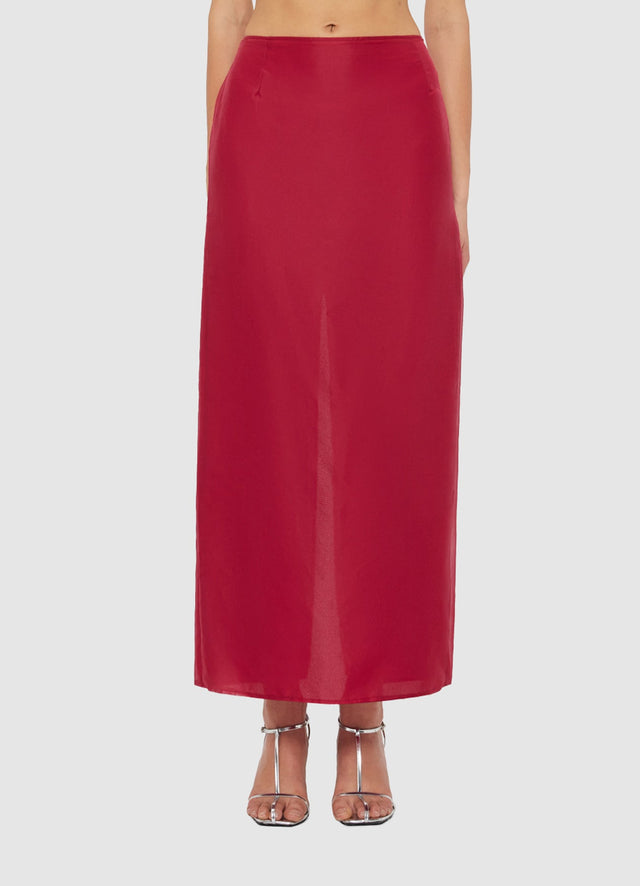 Exclusive Leo Lin Jing Maxi Skirt in Garnet