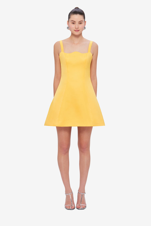 Exclusive LEO LIN Abigail Mini Dress - Canary