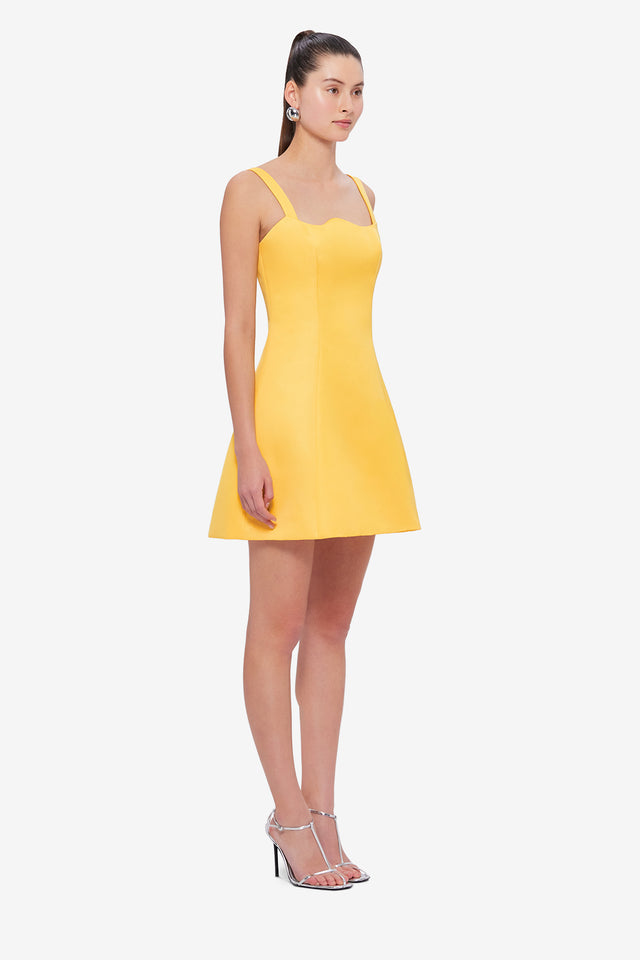 Exclusive LEO LIN Abigail Mini Dress - Canary