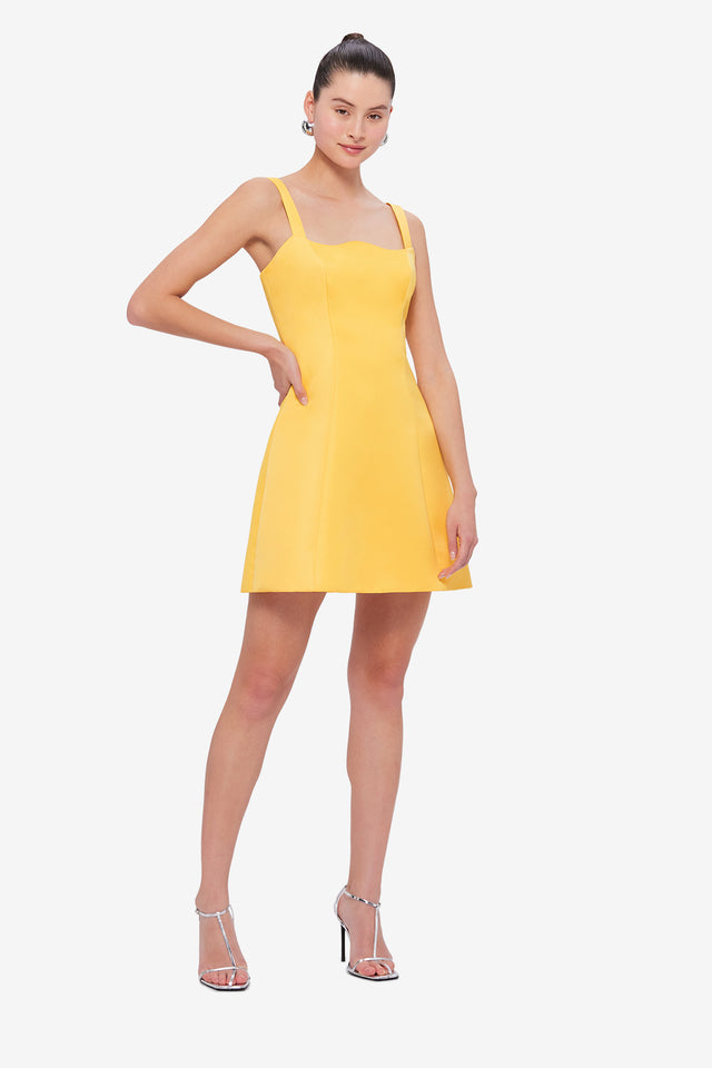 Exclusive LEO LIN Abigail Mini Dress - Canary