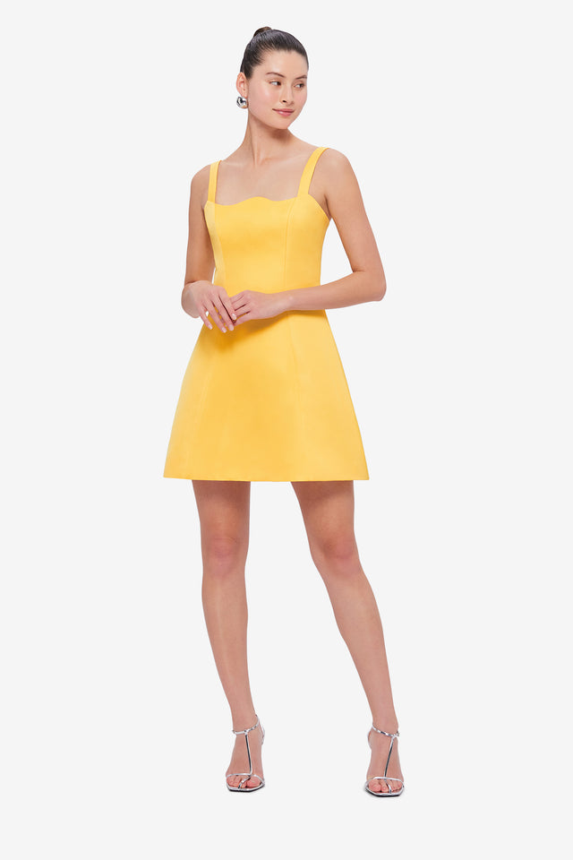 Exclusive LEO LIN Abigail Mini Dress - Canary