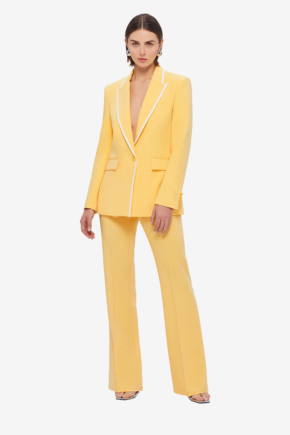 Exclusive LEO LIN Daria Split Pants - Canary