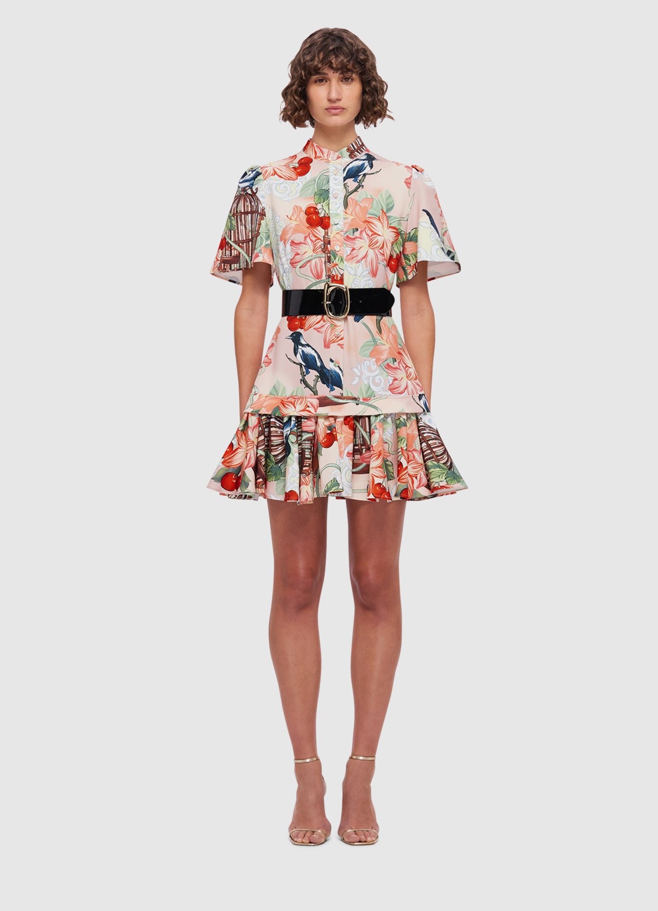 Iris Lace Ruched Bust Midi Dress - Snow | LEO LIN® Official Website