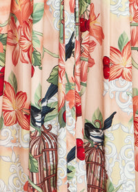 Exclusive Leo Lin Bianca Short Sleeve Midi Dress in Azalea Print in Fortune