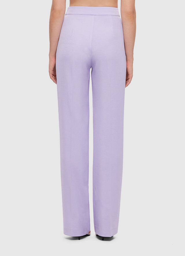 Exclusive Leo Lin Heather Straight Leg Pants in Lilac 