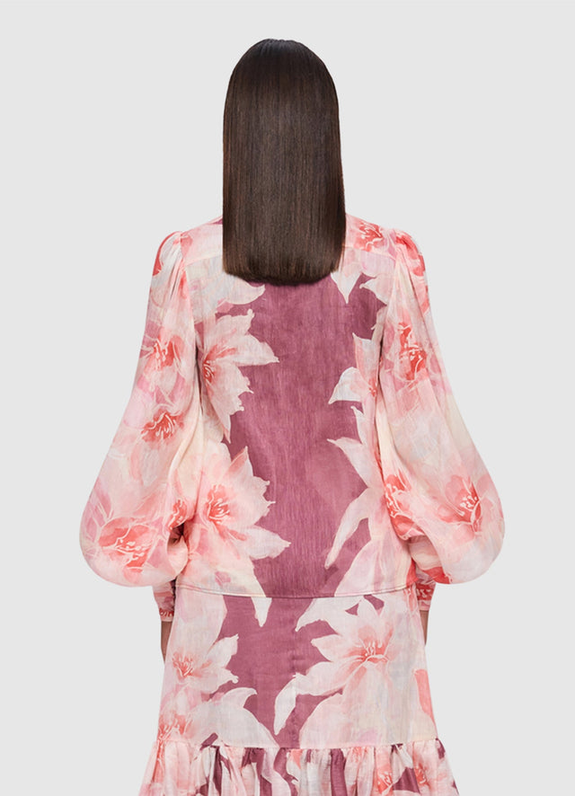 Cambridge Blouse - Orient Print in Hibiscus