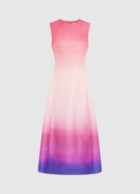 Cleo Sleeveless Midi Dress - Ombre Coral