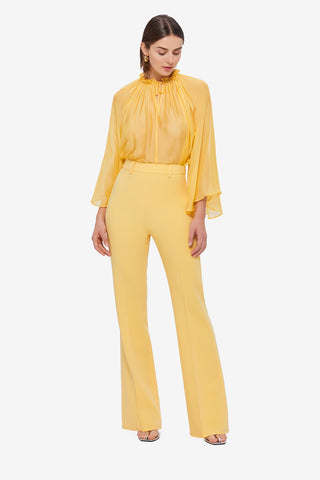 Exclusive LEO LIN Daria Split Pants - Canary