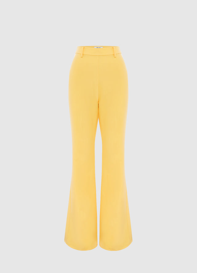 Exclusive Leo Lin Daria Split Pants in Canary