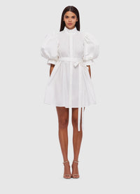 Exclusive Leo Lin Eli Mini Dress in Snow