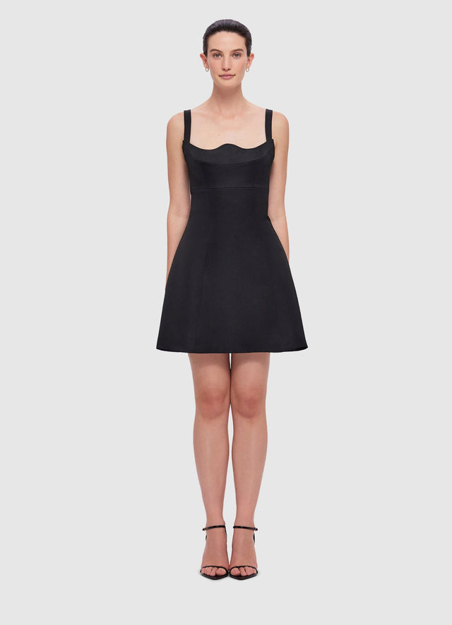 Exclusive Leo Lin Jacinta Mini Dress in Ebony 