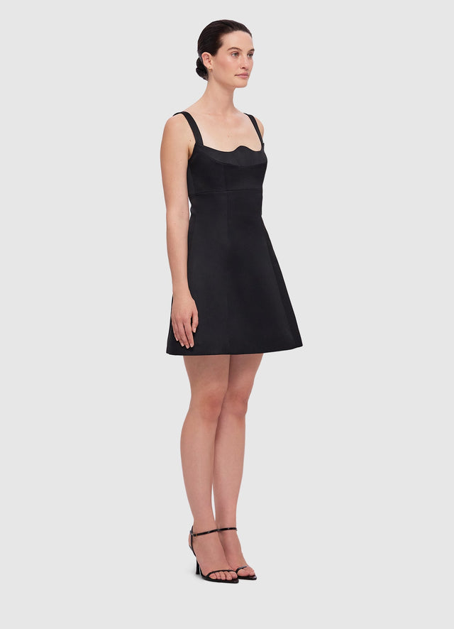 Exclusive Leo Lin Jacinta Mini Dress in Ebony 