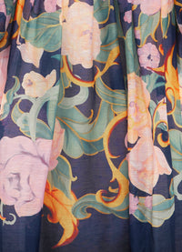 Exclusive Leo Lin Jordana Structured Shoulder Dress in Adorn Print in Virtue