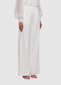 Exclusive Leo Lin Josie Wide Leg Pants in Snow