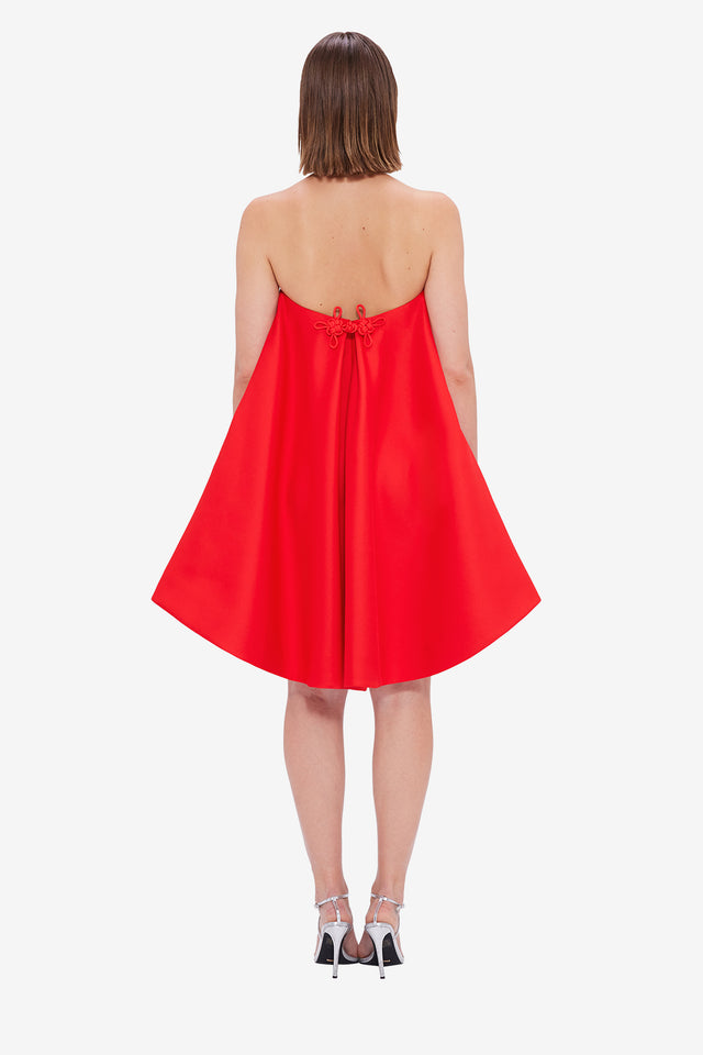 Exclusive LEO LIN Fay Strapless Mini Dress - Fortune Red