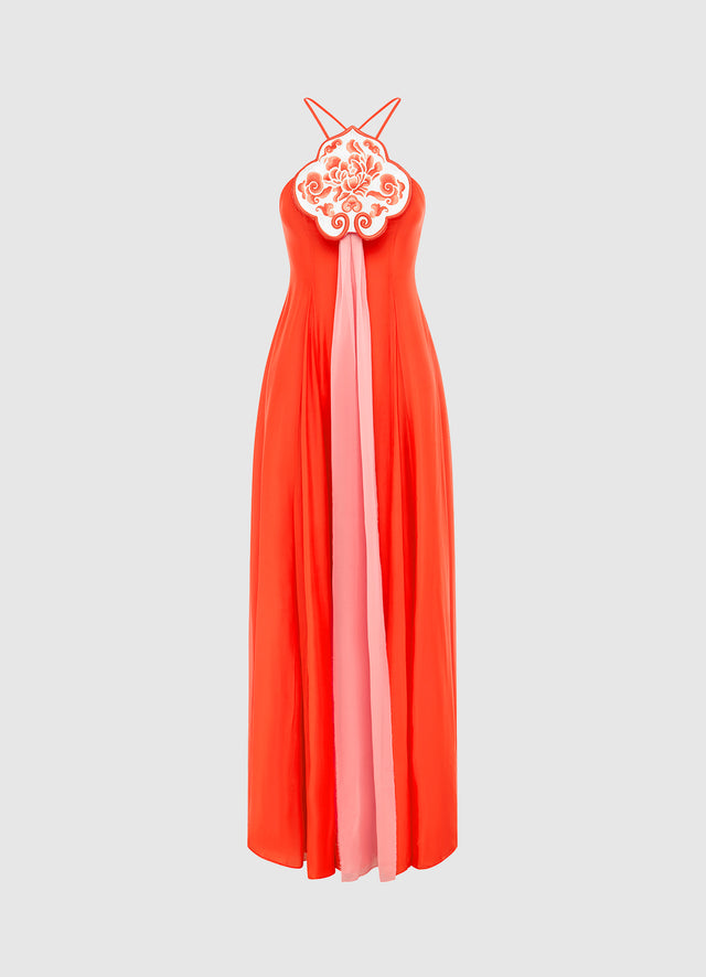 Exclusive Leo Lin Rui Maxi Dress in Fortune Red
