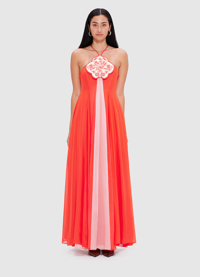 Exclusive Leo Lin Rui Maxi Dress in Fortune Red