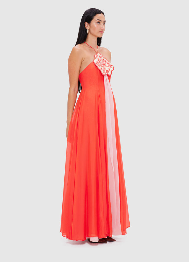 Exclusive Leo Lin Rui Maxi Dress in Fortune Red