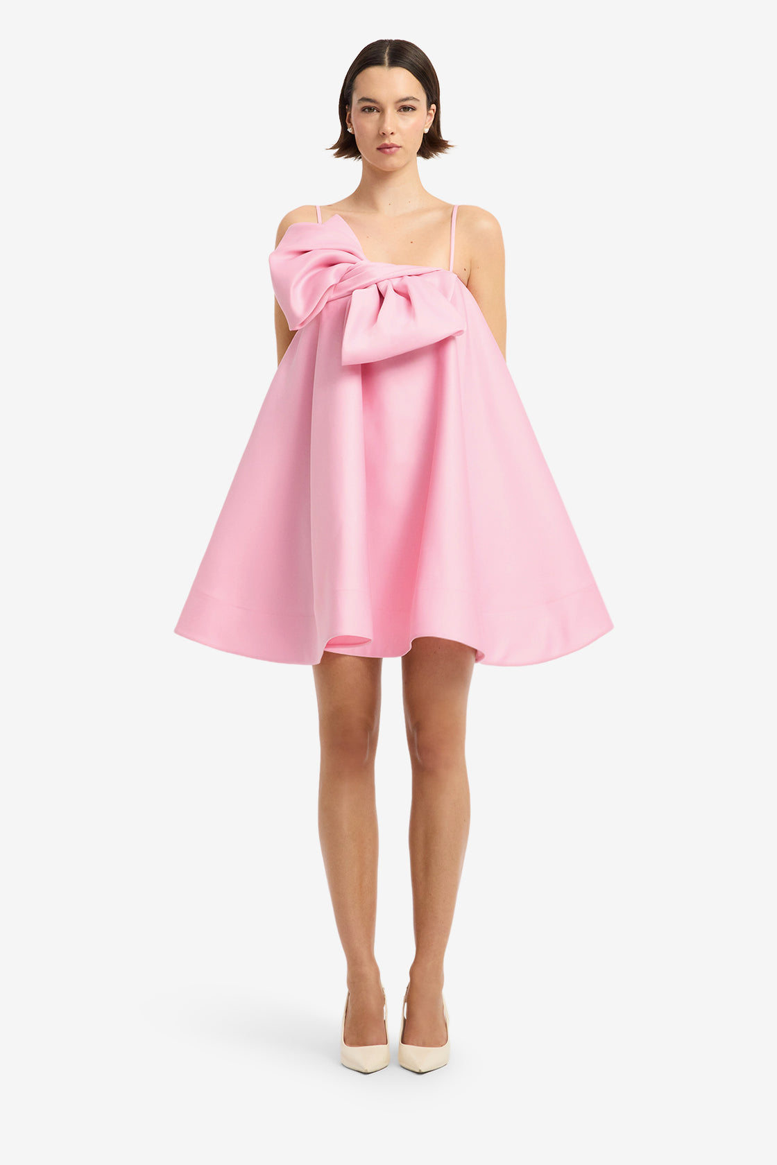 Chelsea Bow Mini Dress - Pink Dress Mini