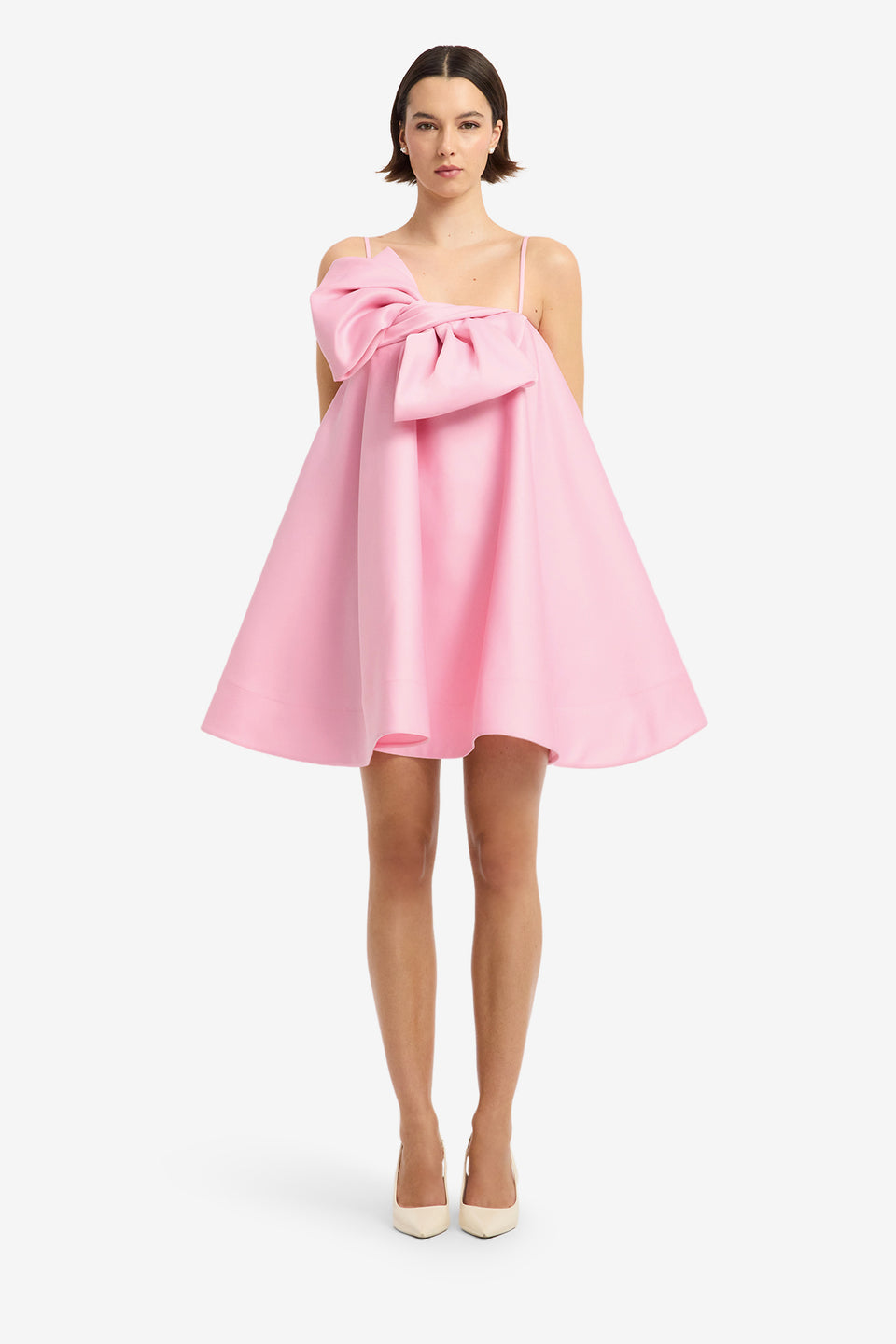 Chelsea Bow Mini Dress - Pink Dress Mini