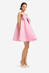 Chelsea Bow Mini Dress - Pink Dress Mini