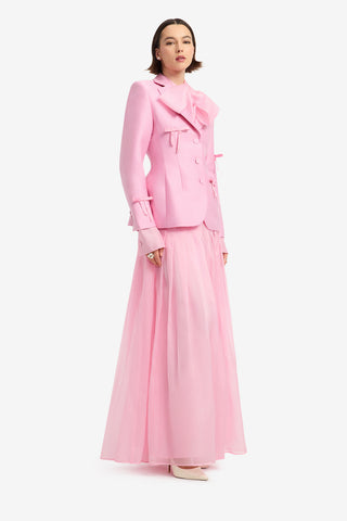 Annika Bow Blazer - Pink Blazer