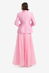 Annika Bow Blazer - Pink Blazer
