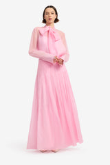 Dressage Silk Organza Tie Blouse - Pink Blouse/Shirts