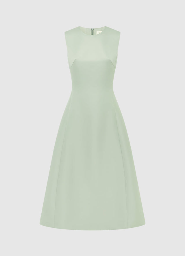 Exclusive Leo Lin Cleo Sleeveless Midi Dress - Sage