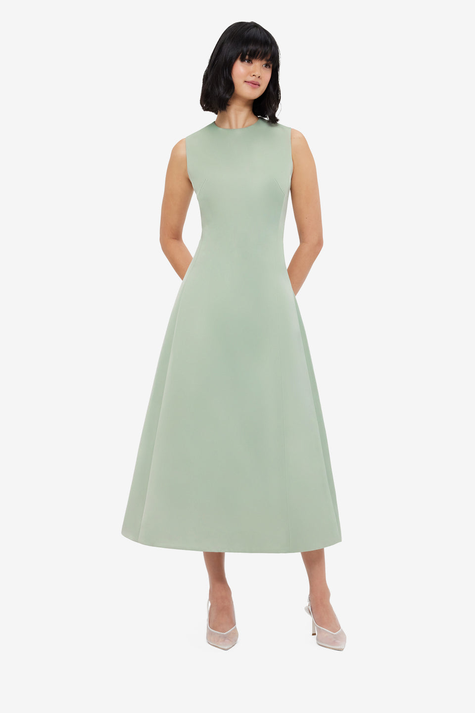 Cleo Sleeveless Midi Dress - Sage Dress Mini