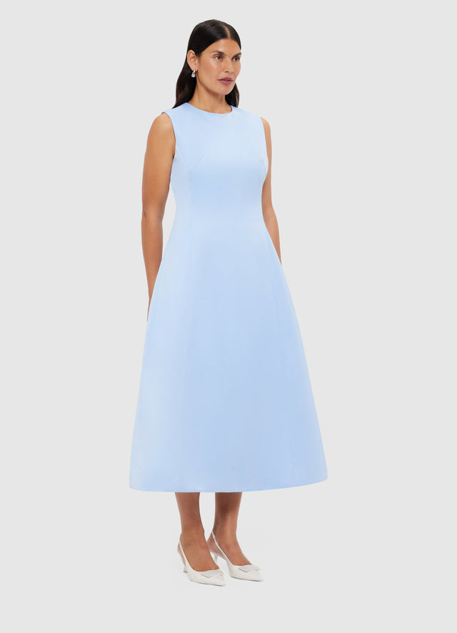 Exclusive Leo Lin Cleo Sleeveless Midi Dress - Sky Blue