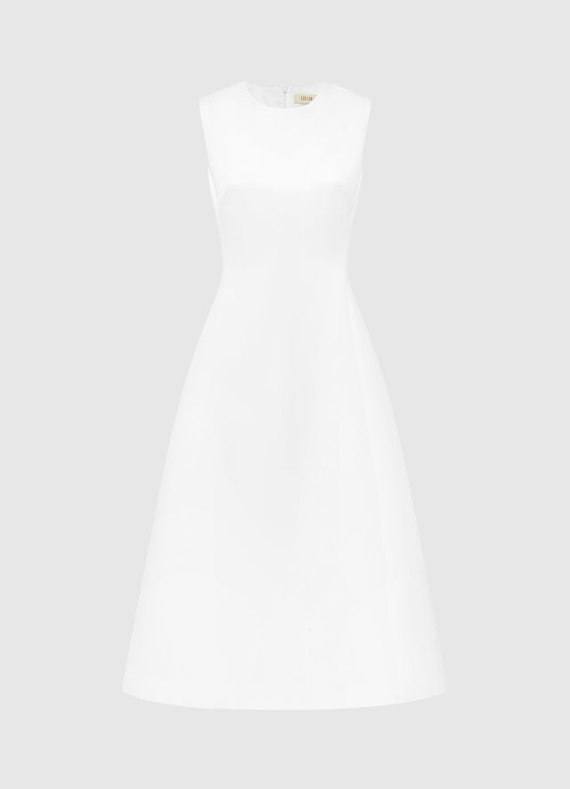 Exclusive Leo Lin Cleo Sleeveless Midi Dress - Snow