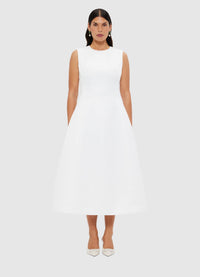 Exclusive Leo Lin Cleo Sleeveless Midi Dress - Snow