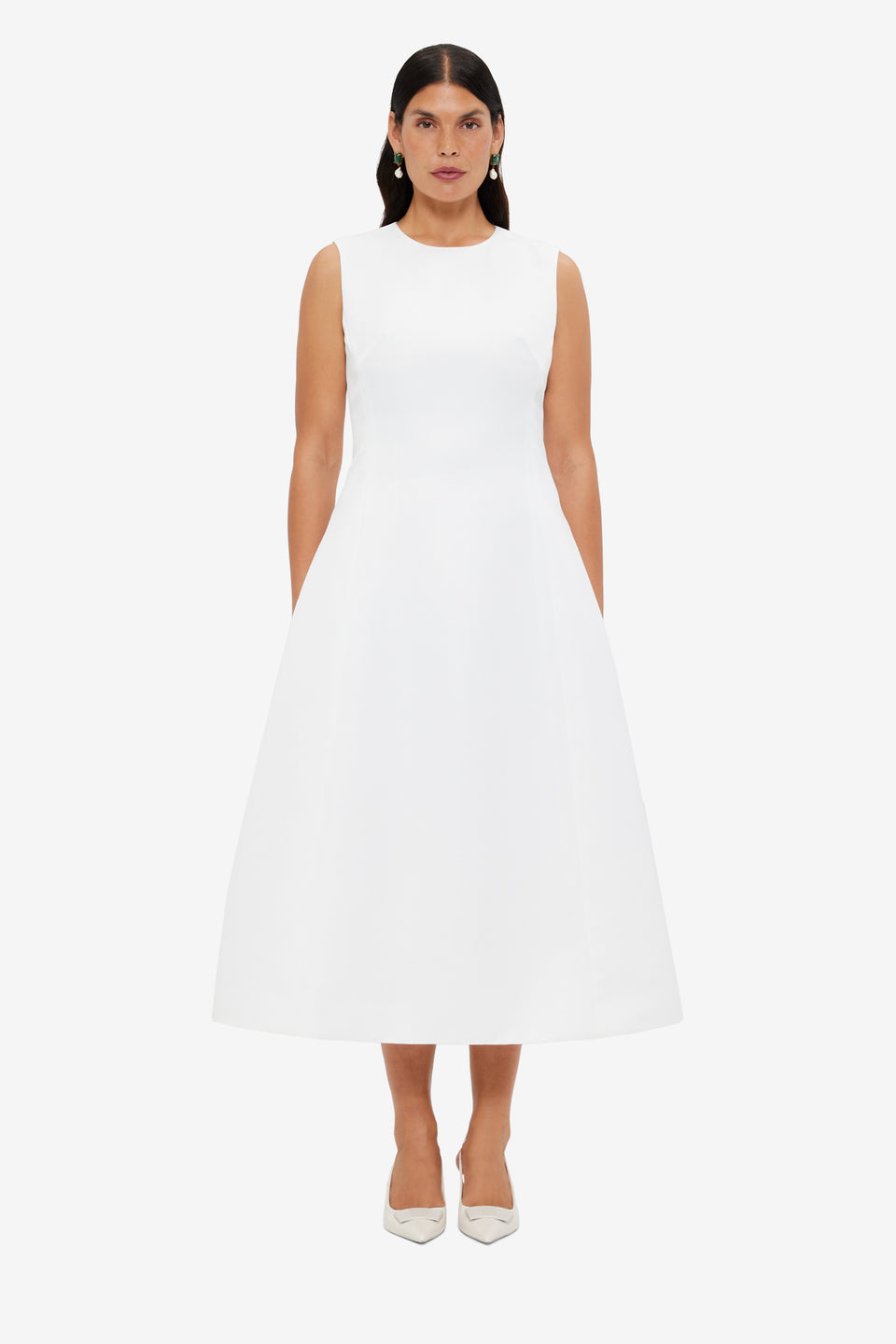 Exclusive LEO LIN Cleo Sleeveless Midi Dress - Snow