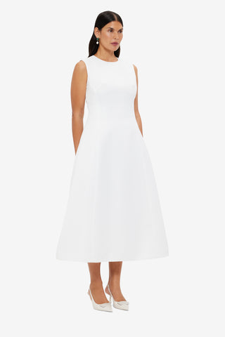 Exclusive LEO LIN Cleo Sleeveless Midi Dress - Snow