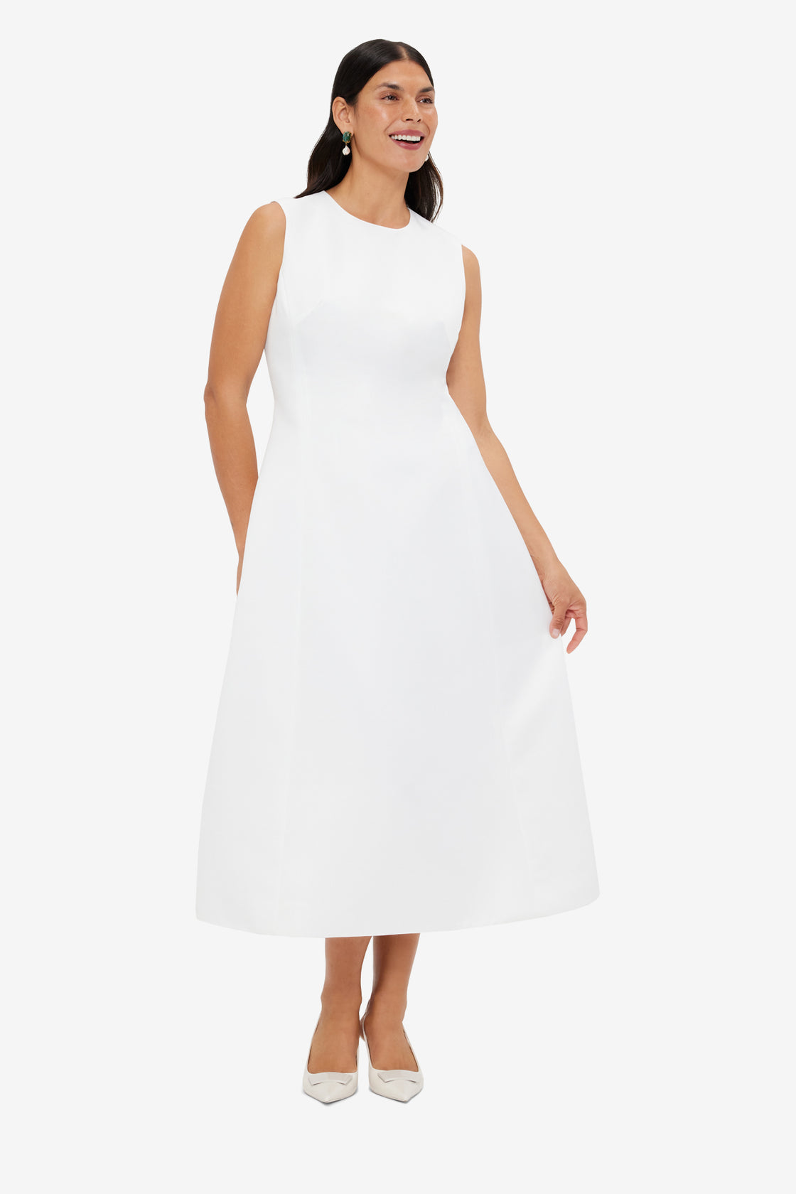 Exclusive LEO LIN Cleo Sleeveless Midi Dress - Snow