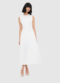 Exclusive Leo Lin Cleo Sleeveless Midi Dress - Snow