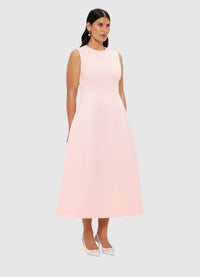 Exclusive Leo Lin Cleo Sleeveless Midi Dress - Soft Pink