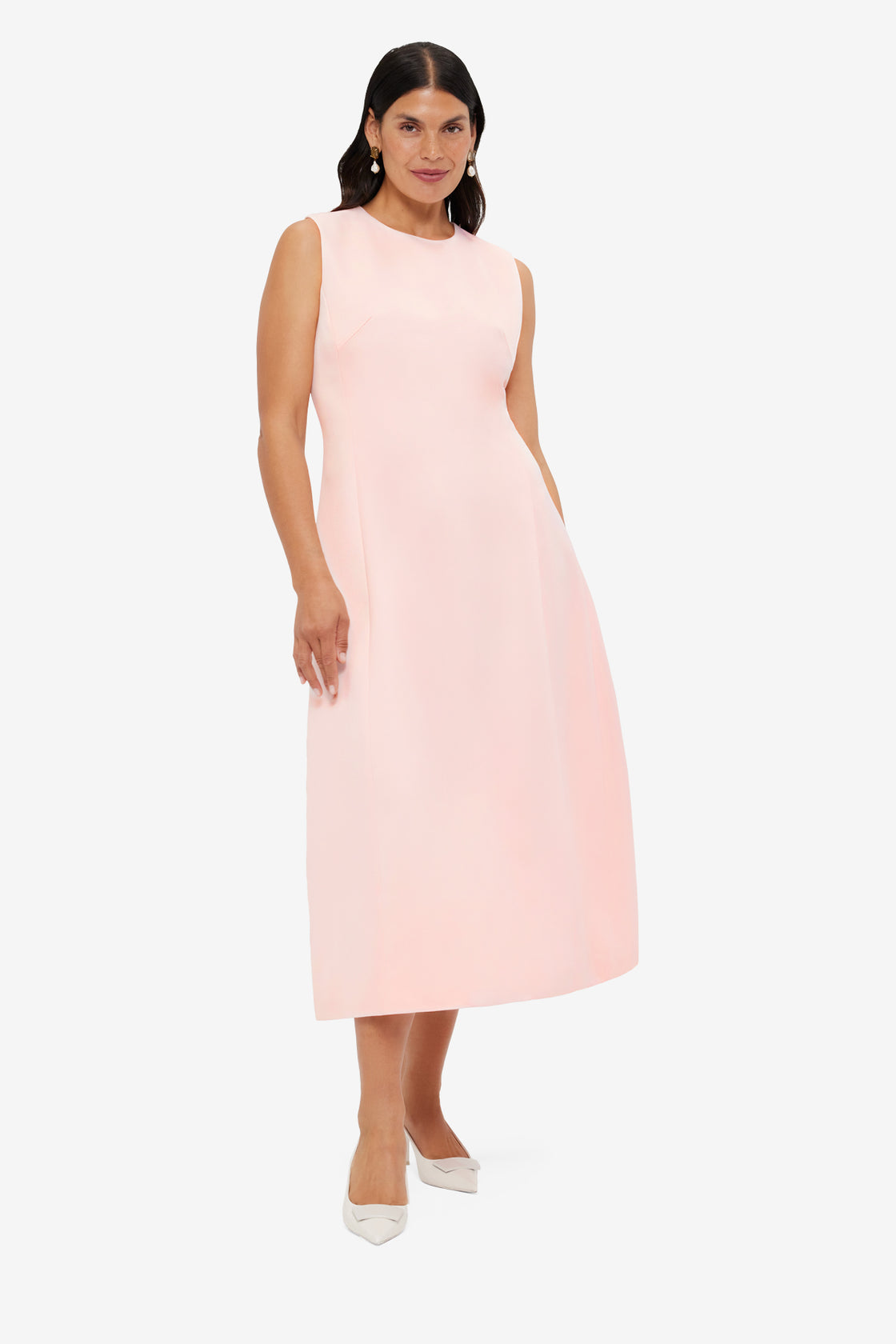 Exclusive LEO LIN Cleo Sleeveless Midi Dress - Soft Pink