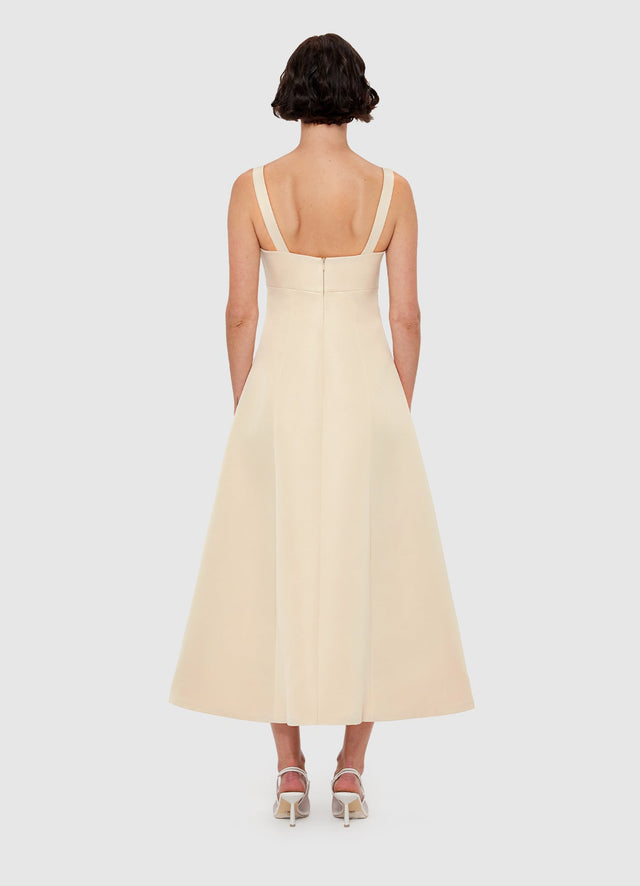 Exclusive Leo Lin Odette Midi Dress - Champagne