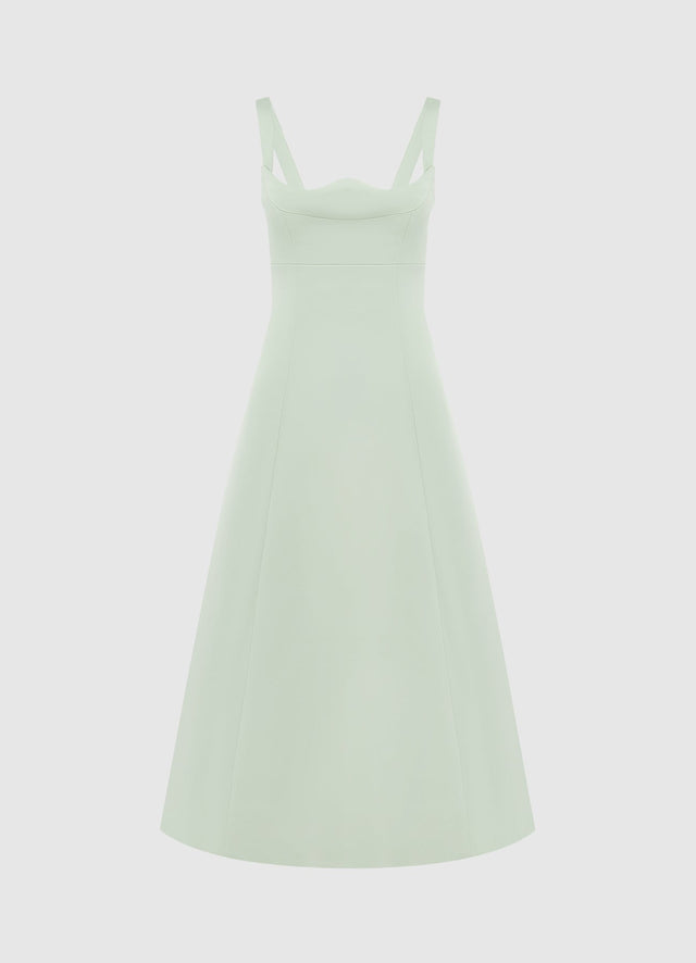 Exclusive Leo Lin Odette Midi Dress - Sage