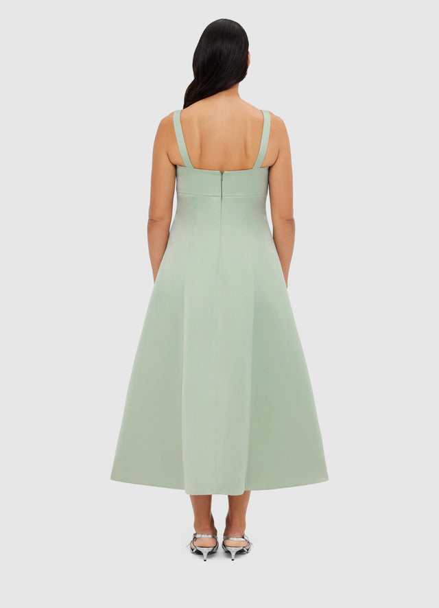 Exclusive Leo Lin Odette Midi Dress - Sage