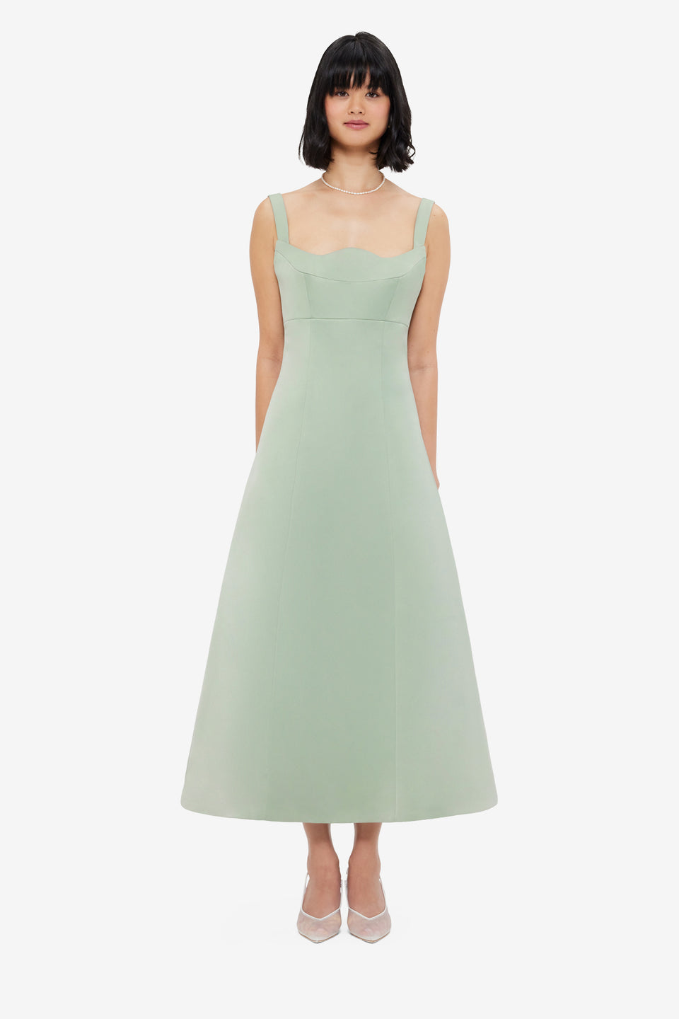Exclusive LEO LIN Odette Midi Dress - Sage