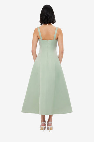 Exclusive LEO LIN Odette Midi Dress - Sage