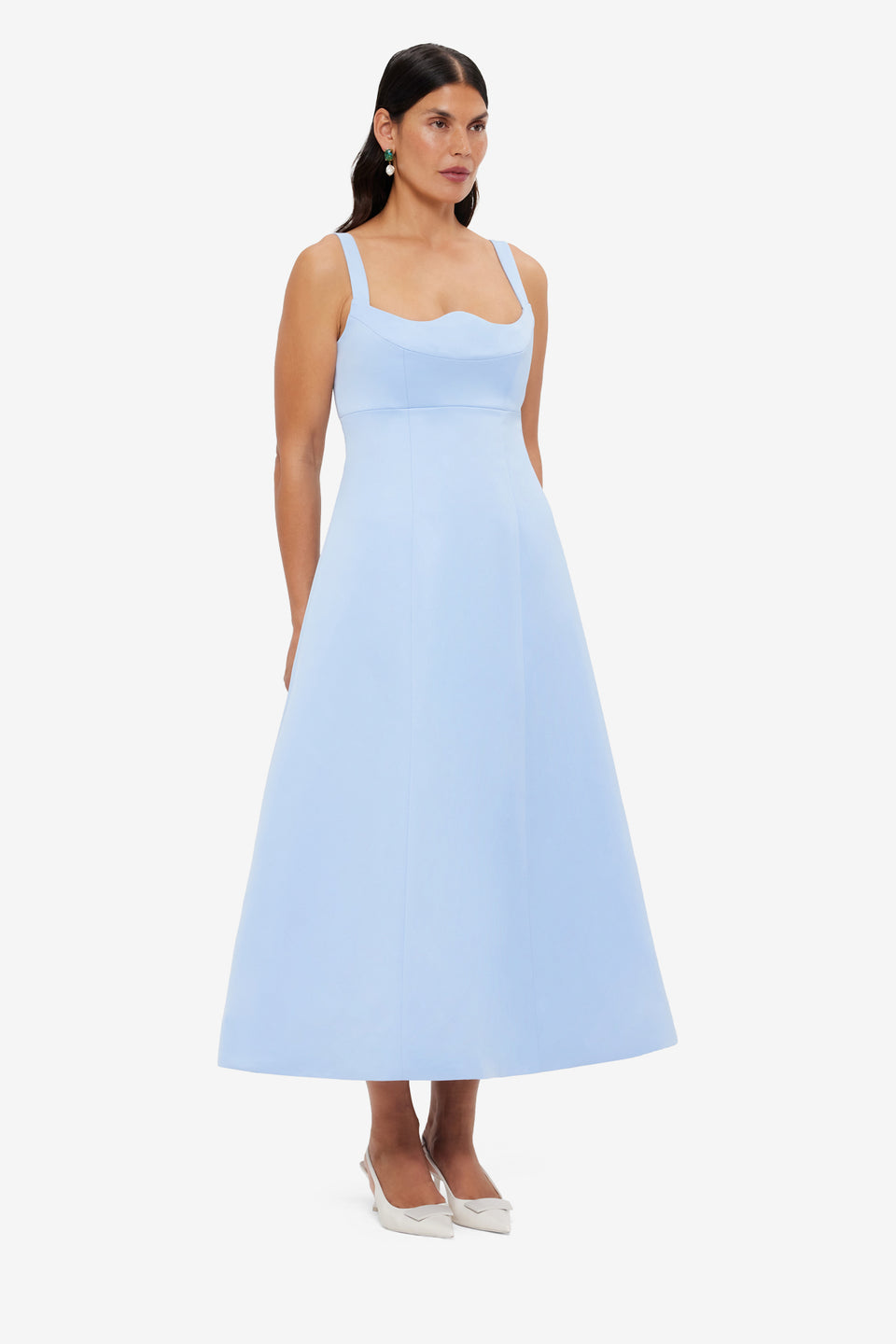 Exclusive LEO LIN Odette Midi Dress - Sky Blue