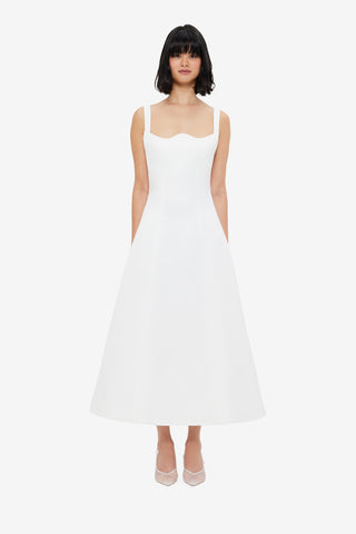 Exclusive LEO LIN Odette Midi Dress - Snow